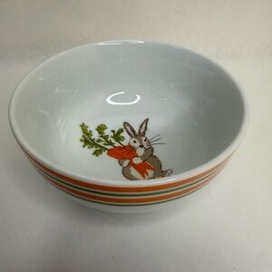 World Market Bunny With Carrot Bowl